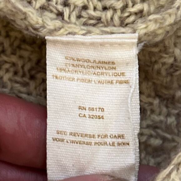 Free People fisherman knit cap sleeve babydoll fair isle wool sweater top. XS - Picture 6 of 6